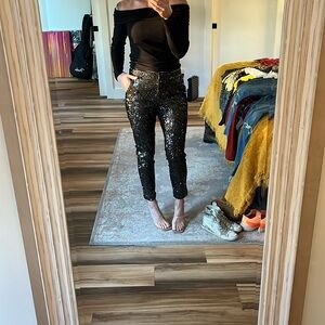 REISS NWT‎ Hero Sequin Trouser Women’s Size 2